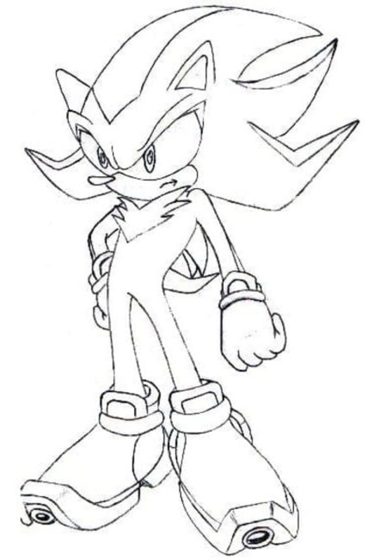 Coloriage Shadow Sonic