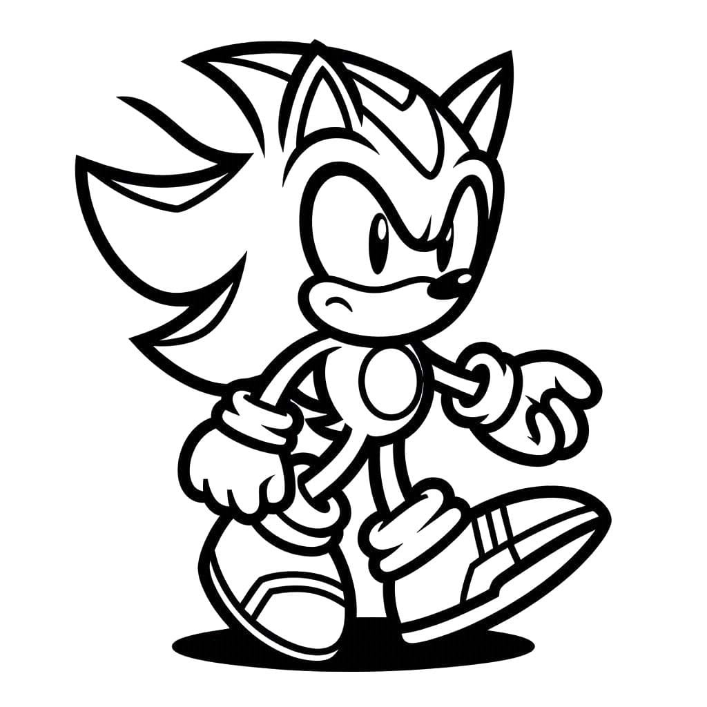 Zeichnen Shadow Sonic sehr schlicht