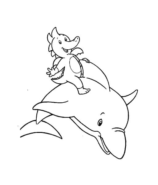 Zeichnen Tabaluga schlicht