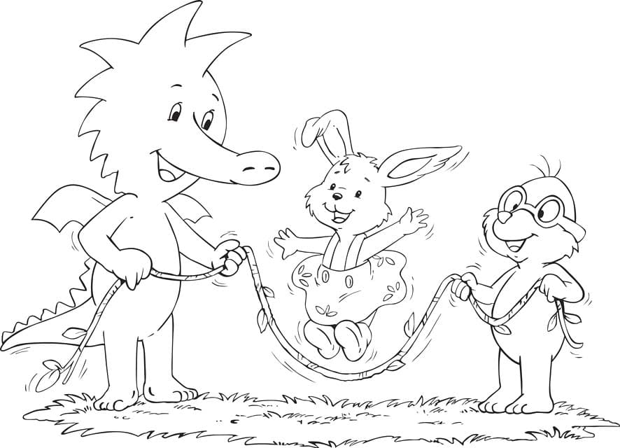 Zeichnen Tabaluga zum Ausdrucken für Kinder