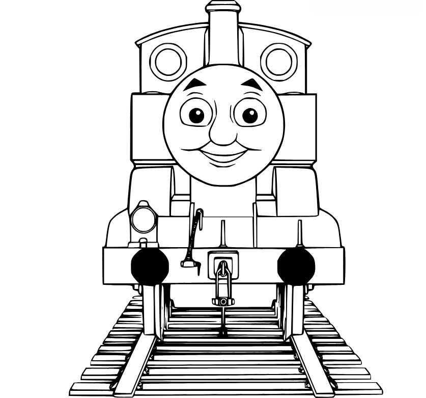 Zeichnen Thomas die kleine Lokomotive druckbar