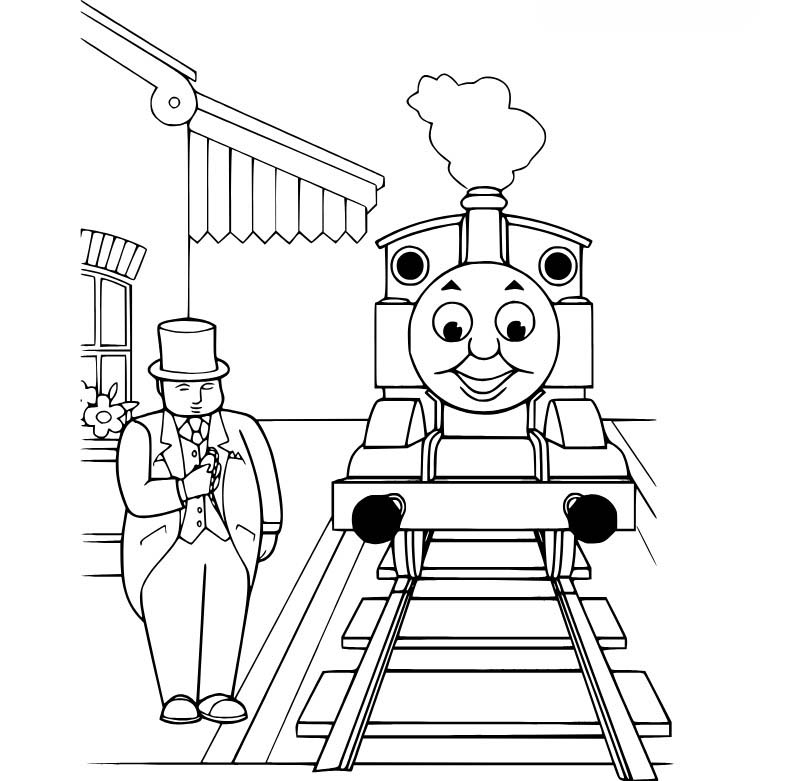 Zeichnen Thomas die kleine Lokomotive kostenlos