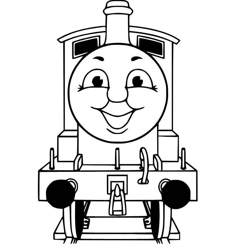 Zeichnen Thomas die kleine Lokomotive schlicht