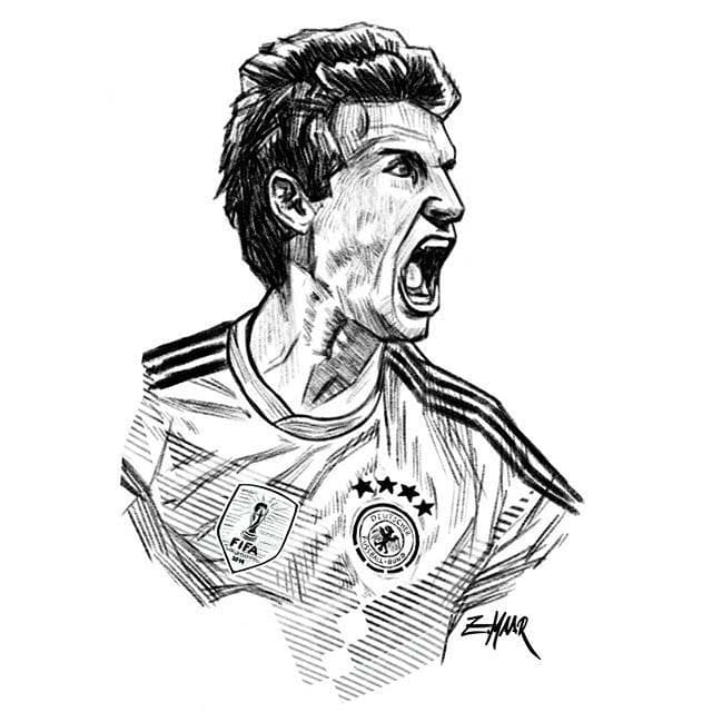 Coloriage Thomas Müller
