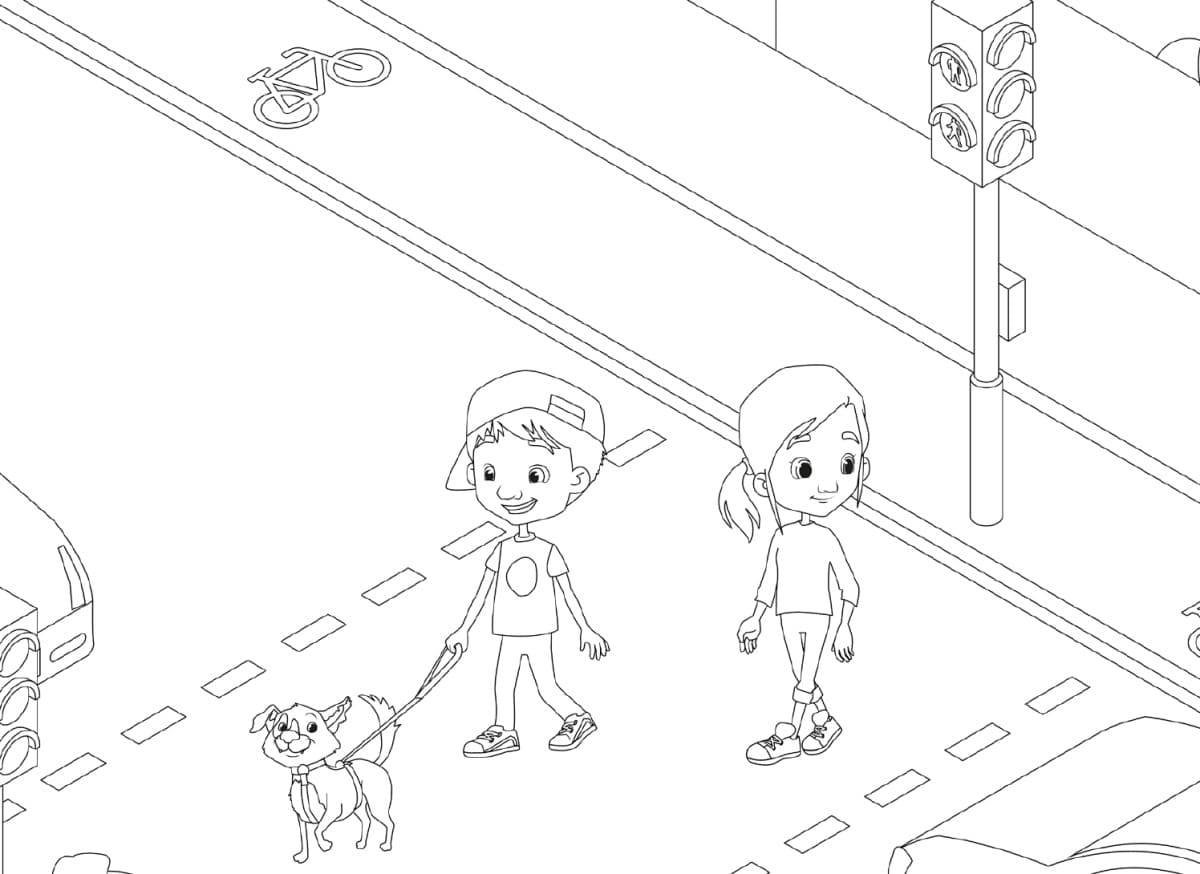 Zeichnen Verkehrserziehung druckbar