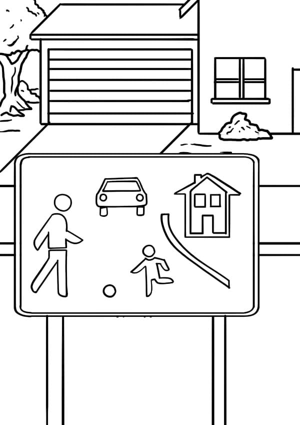 Zeichnen Verkehrserziehung sehr schlicht