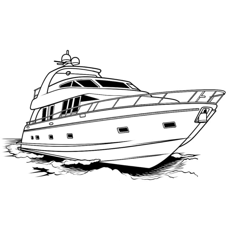 Zeichnen Yacht 1