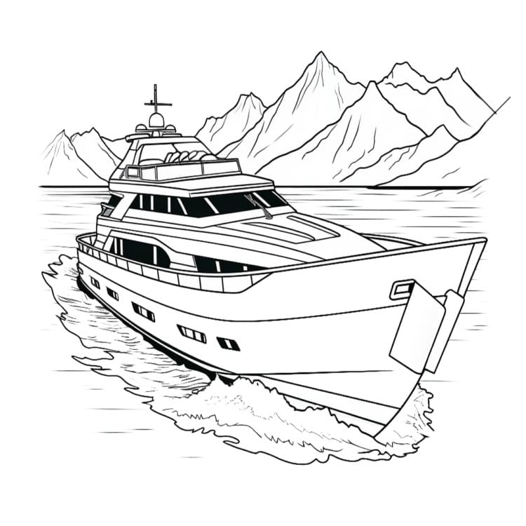 Zeichnen Yacht 5