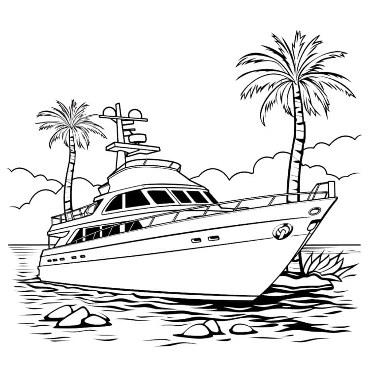 Zeichnen Yacht basisch