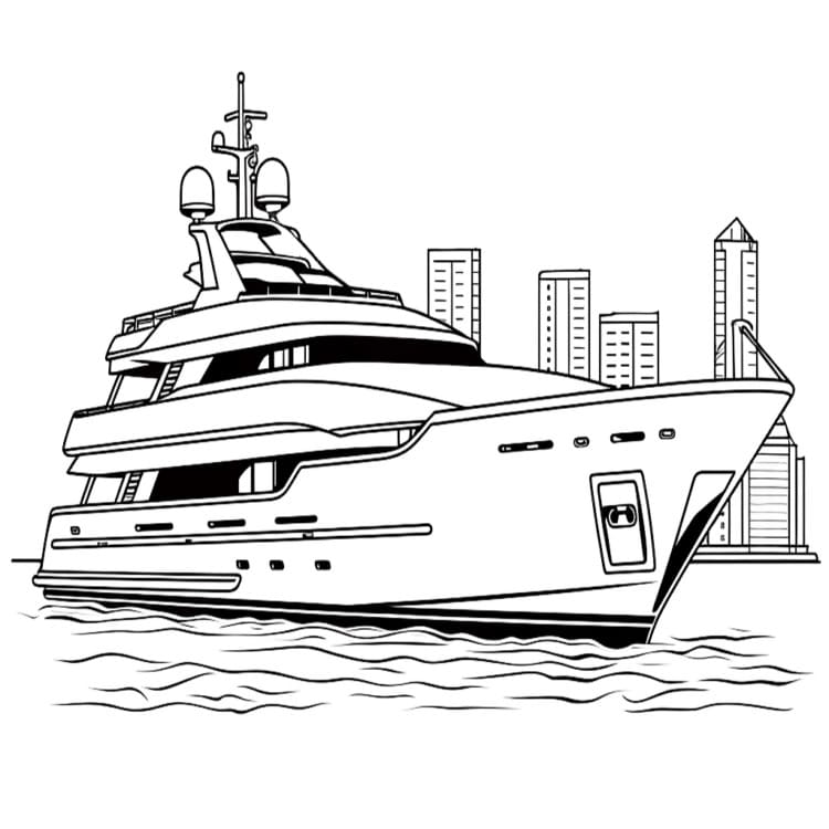 Zeichnen Yacht druckbar