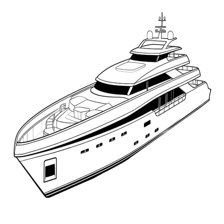 Zeichnen Yacht einfach