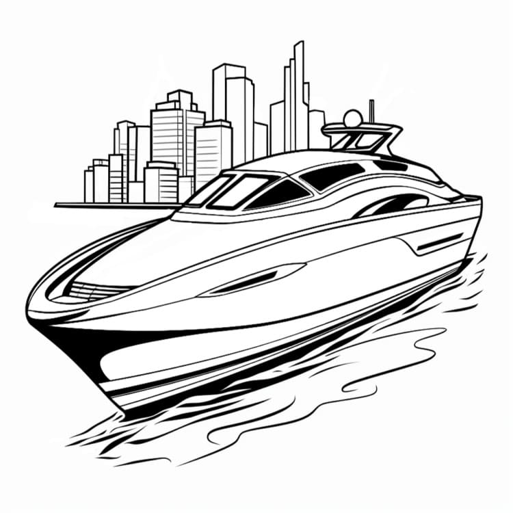 Zeichnen Yacht kostenlos