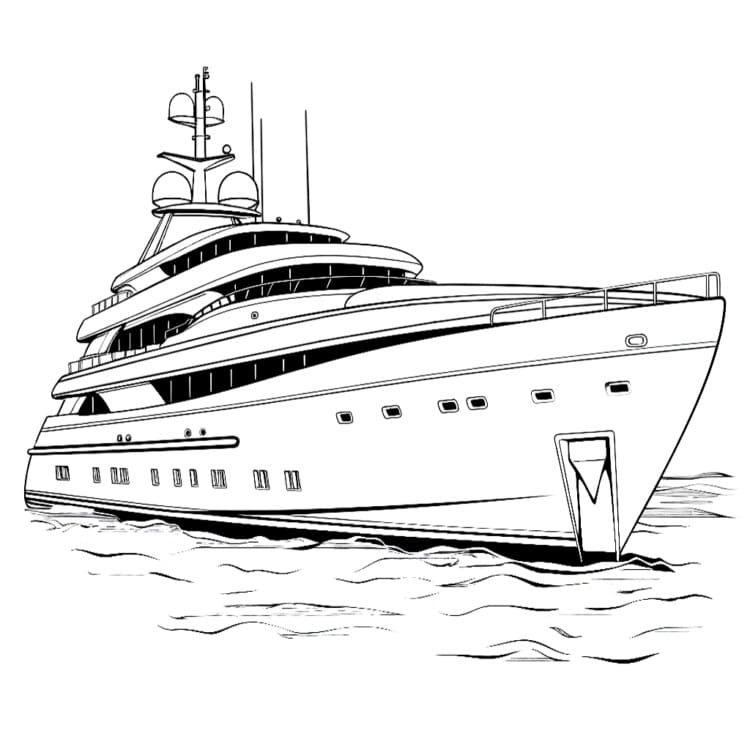 Zeichnen Yacht kostenlos druckbar