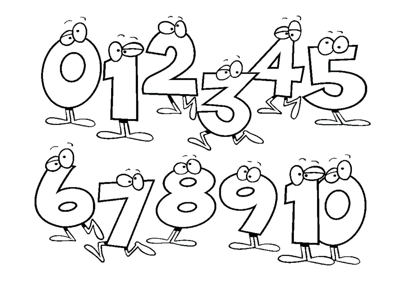 Zeichnen Zahlen druckbar basisch