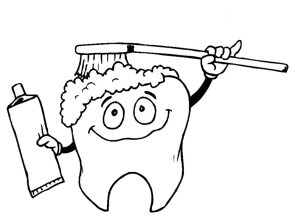 Zeichnen Zähne, Zahnpflege und Zahnfee kostenlos für Kinder