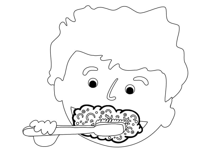 Zeichnen Zähne, Zahnpflege und Zahnfee zum Ausdrucken