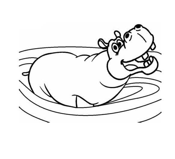 Zeichnen Nilpferd druckbar