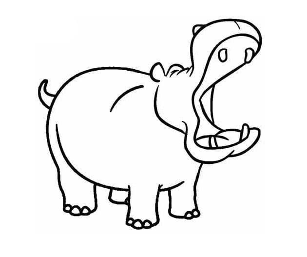 Zeichnen Nilpferd kostenlos druckbare basisch