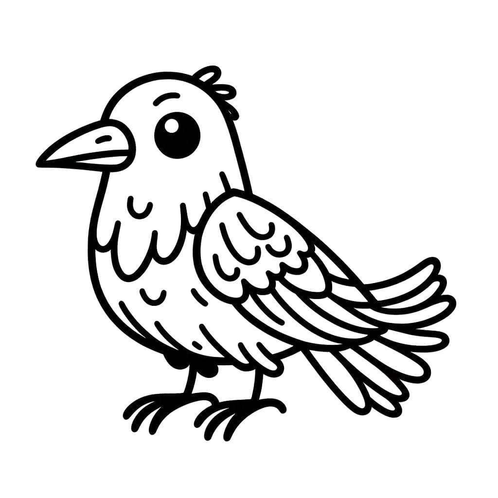 Bild Rabe skizzieren