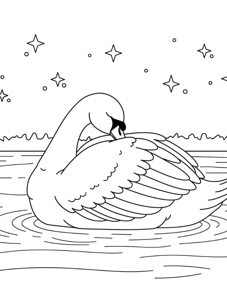 Kostenlos druckbar Schwan