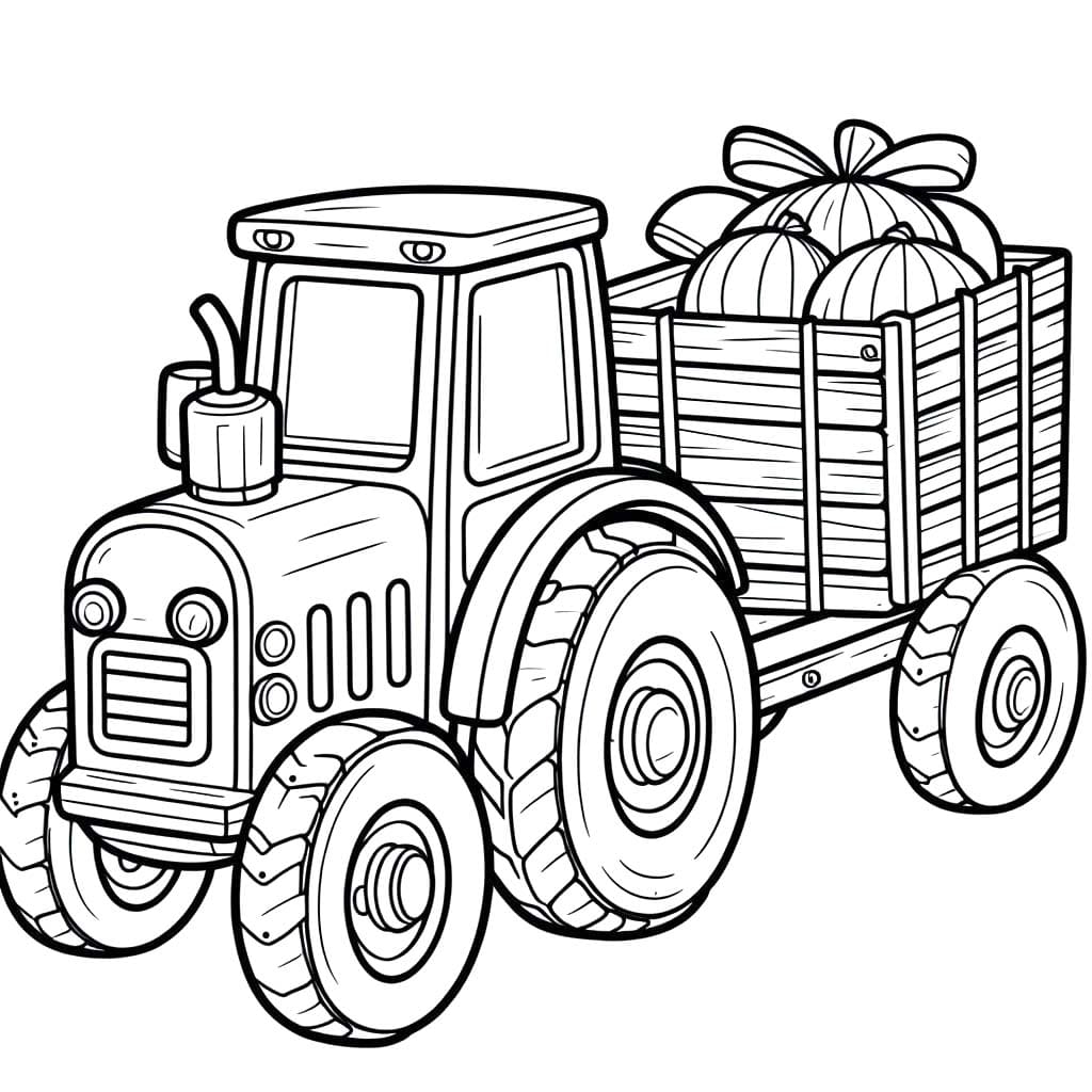 Kostenlos Traktor mit Anhänger