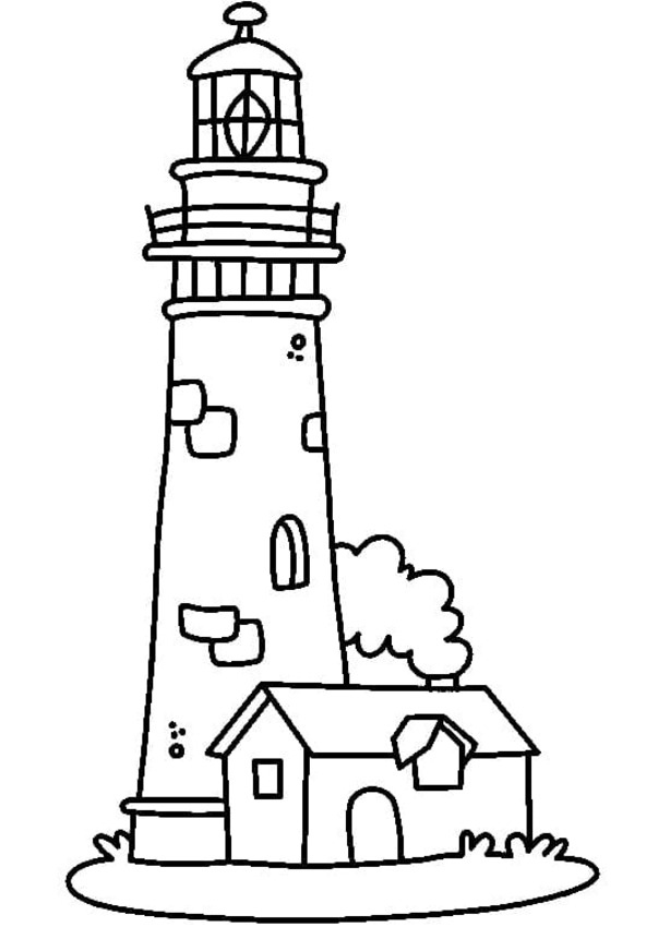 Leuchtturm einfach für Kinder