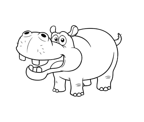 Nilpferd kostenlos druckbare einfach