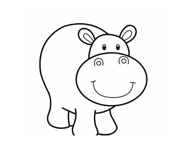 Nilpferd kostenlos für Kinder