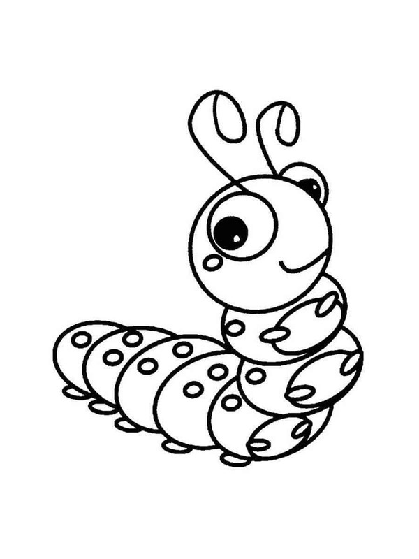 Raupe zum Ausdrucken für Kinder
