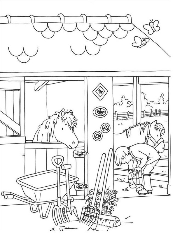 Reiterhof skizzieren