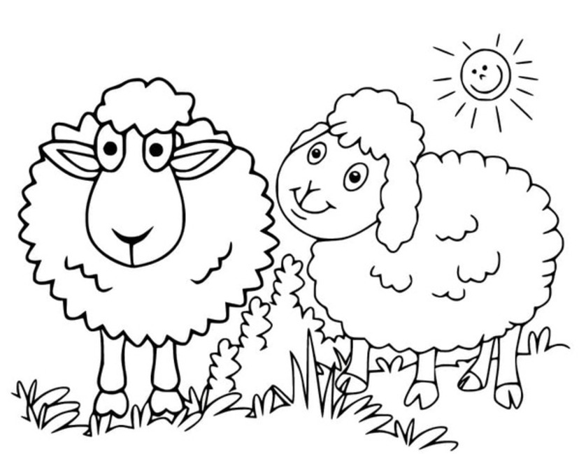 Schaf zum Ausdrucken für Kinder