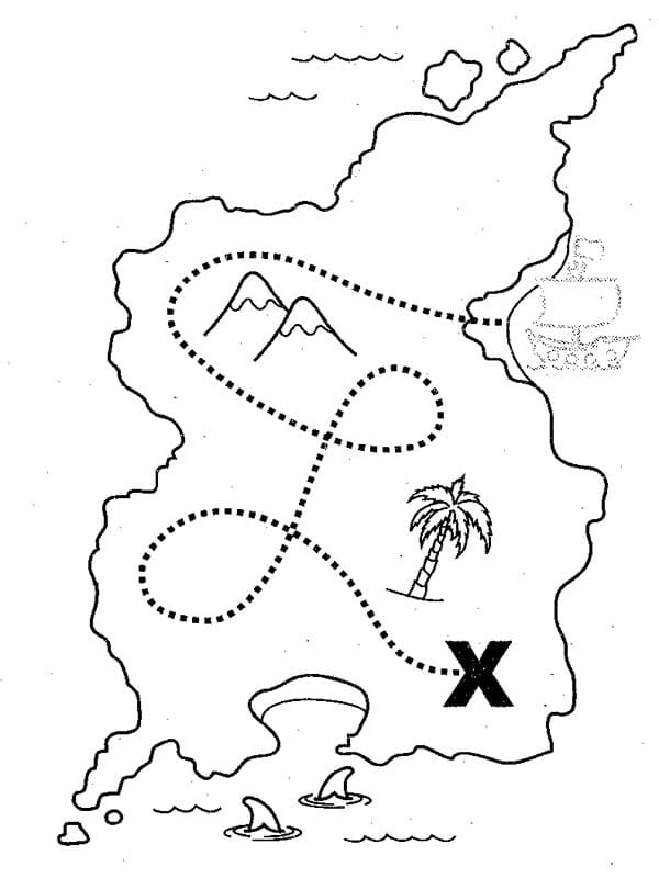 Schatzkarte druckbare einfach