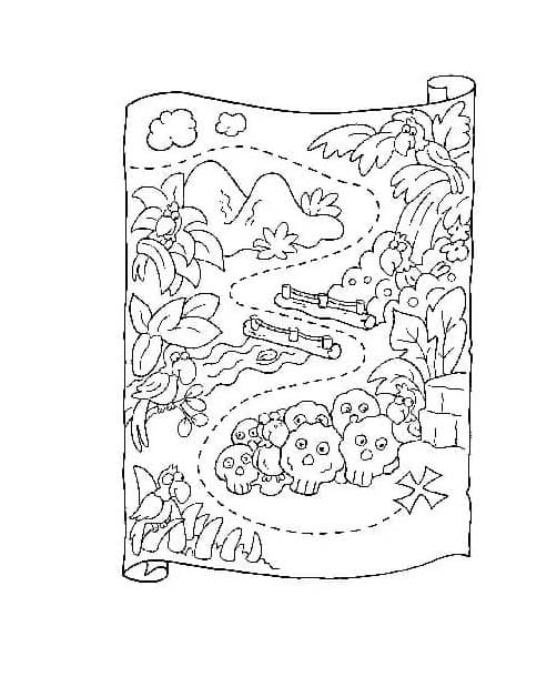 Schatzkarte Druckvorlage