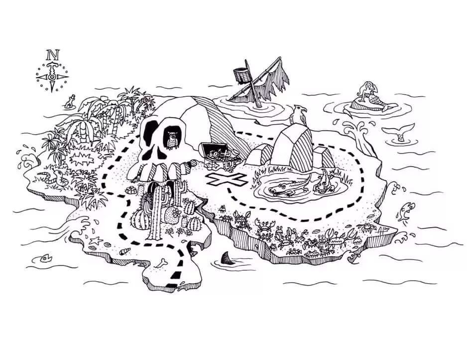 Schatzkarte kostenlos schlicht