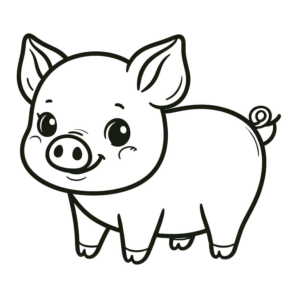 Schweine einfach für Kinder