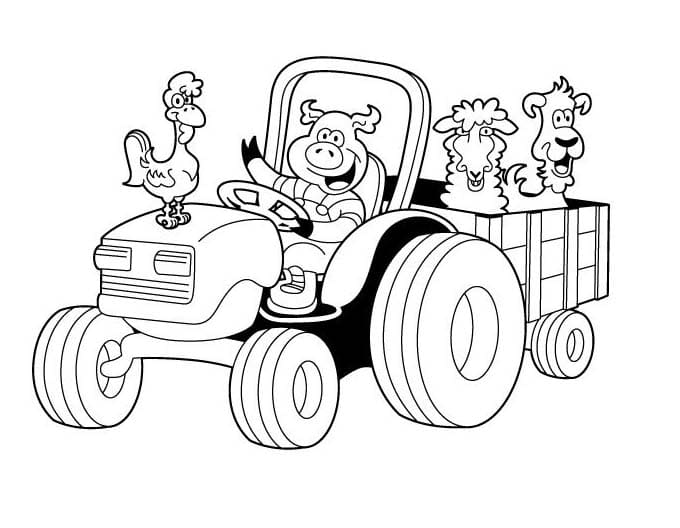 Traktor mit Anhänger 2