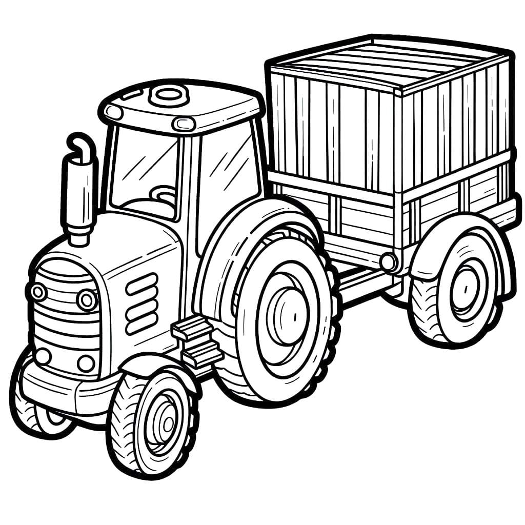 Traktor mit Anhänger basisch