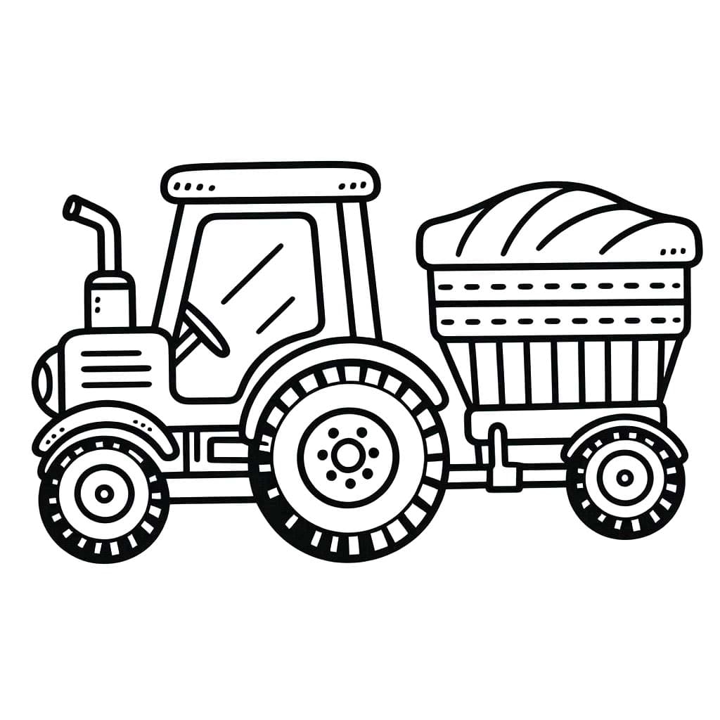 Traktor mit Anhänger einfach