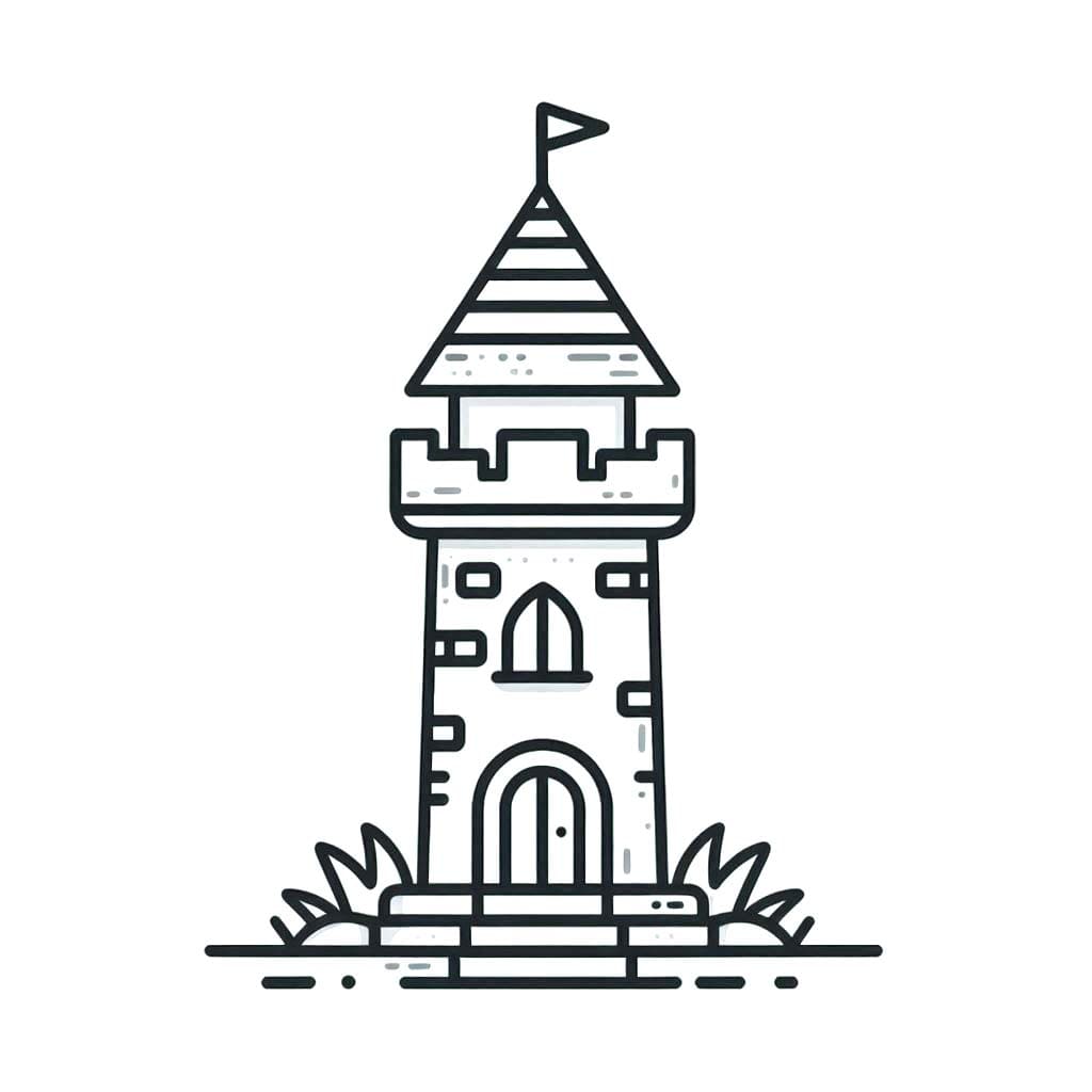 Turm druckbare einfach