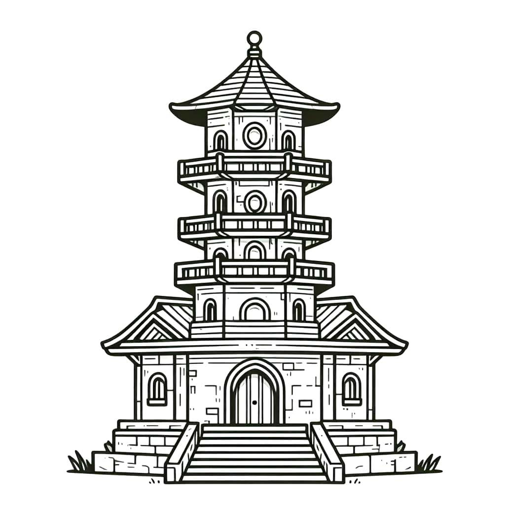 Turm druckbare schlicht