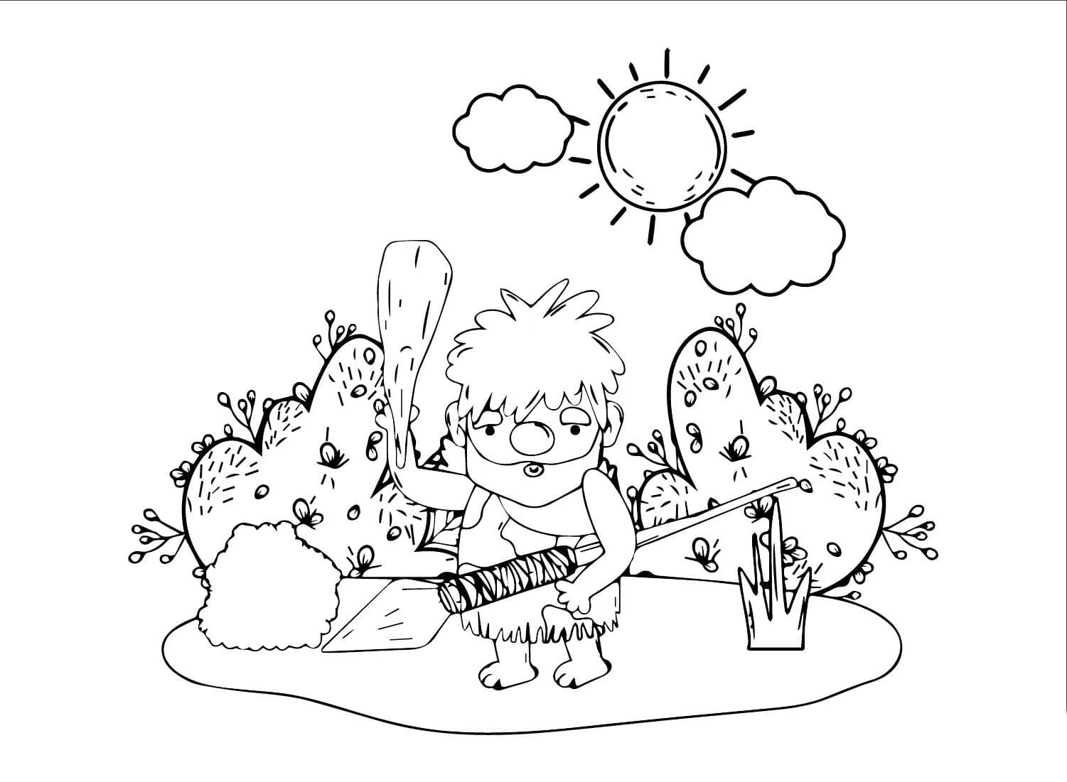 Zeichnen kostenlos Steinzeit