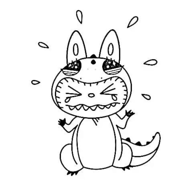 Zeichnen Labubu druckbare basisch