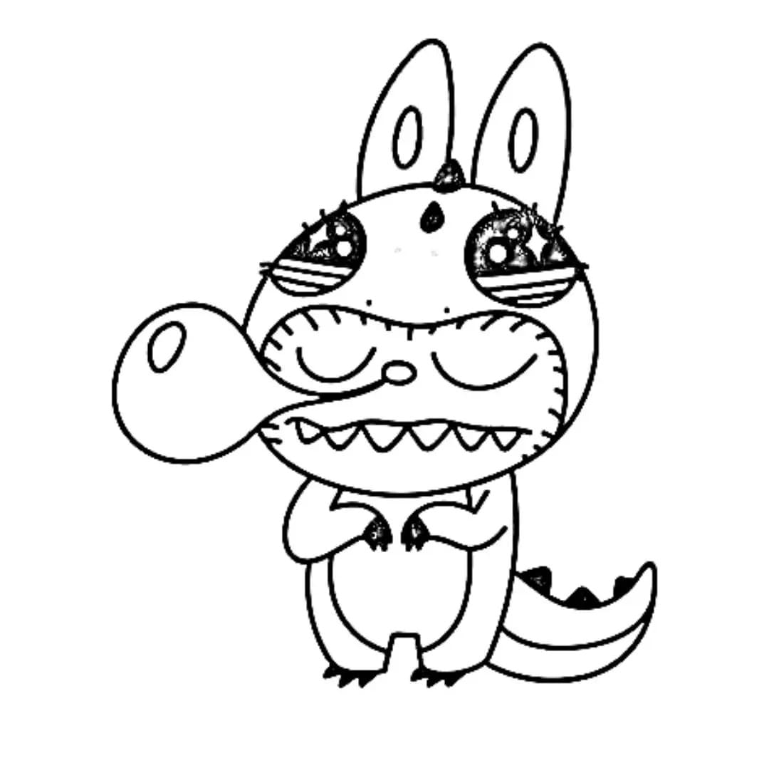 Zeichnen Labubu einfach