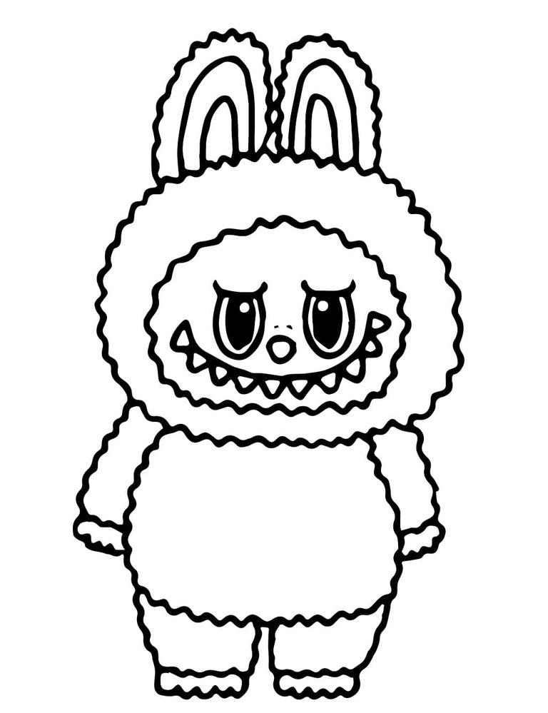 Zeichnen Labubu kostenlos druckbar