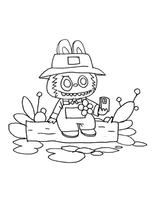 Zeichnen Labubu zum Ausdrucken für Kinder