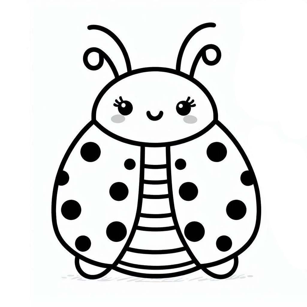 Zeichnen Marienkäfer einfach bei Kindern