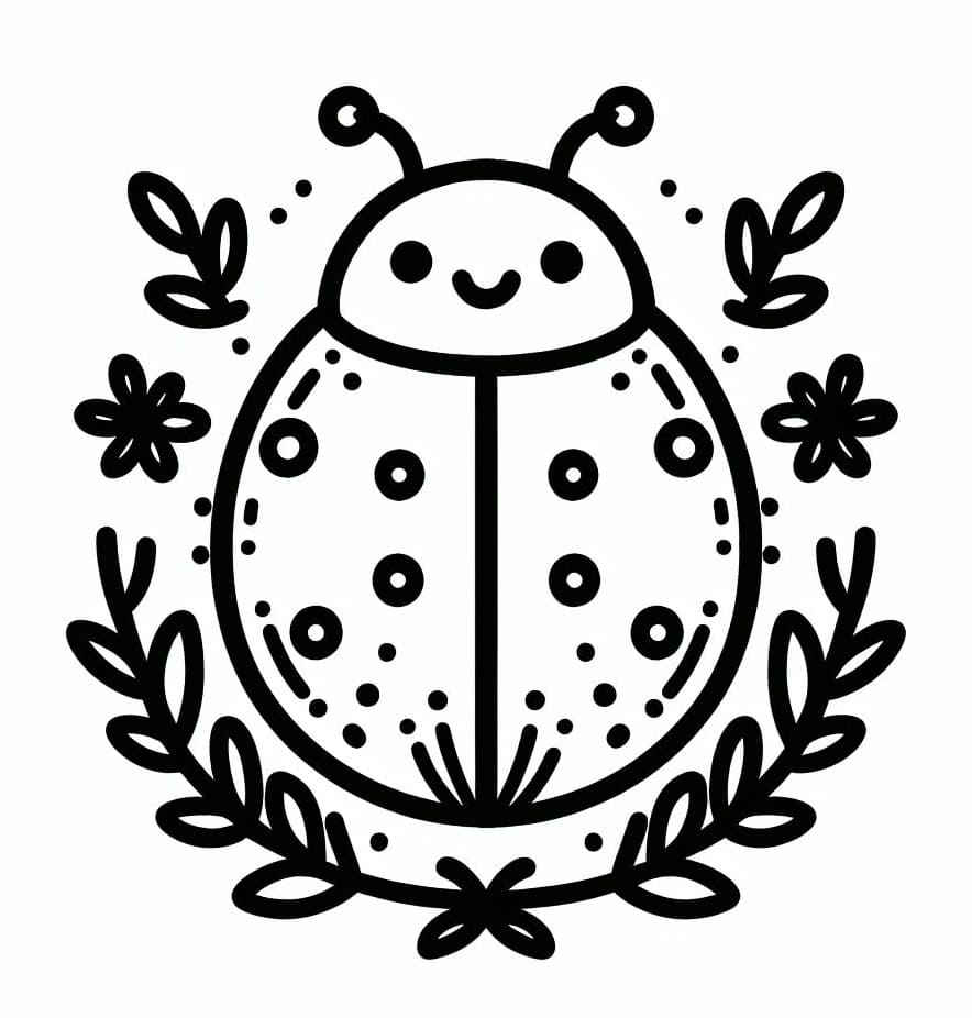 Zeichnen Marienkäfer schlicht