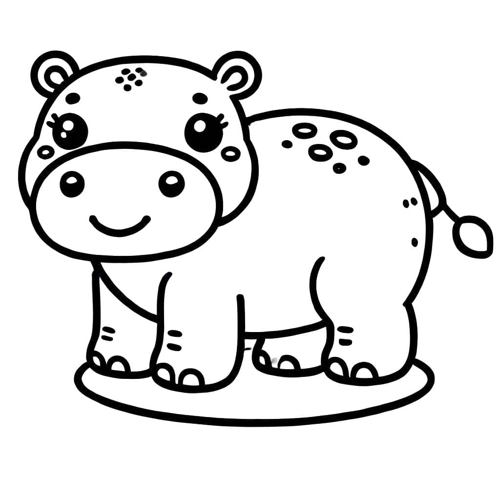 Zeichnen Nilpferd Niedlich