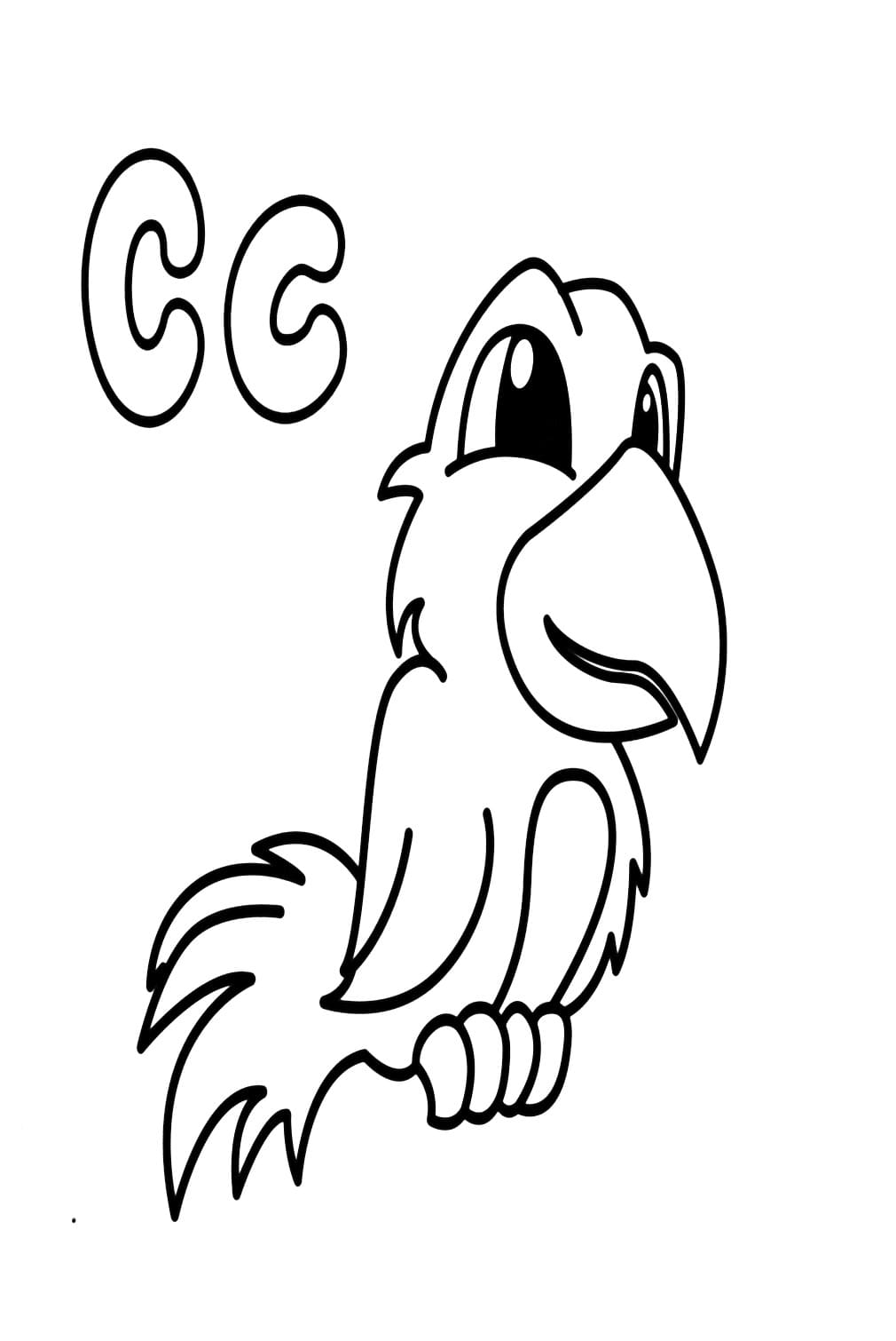 Zeichnen Rabe einfach