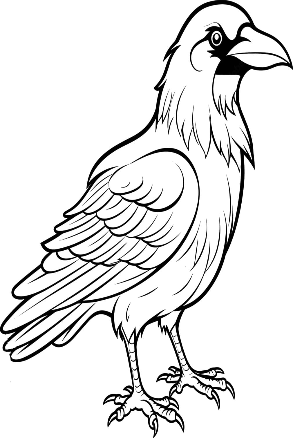 Zeichnen Rabe kostenlos schlicht